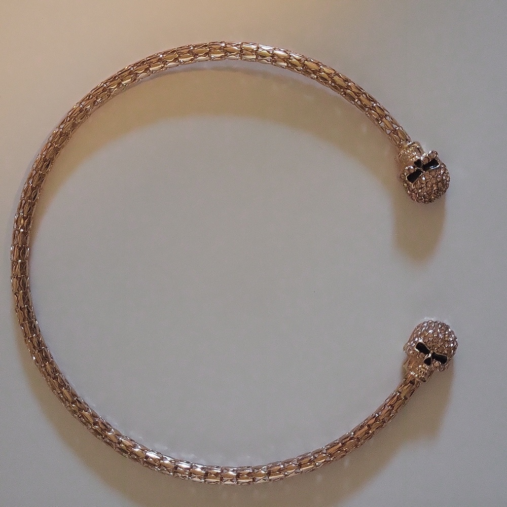 Dolls Kills gold skull necklace